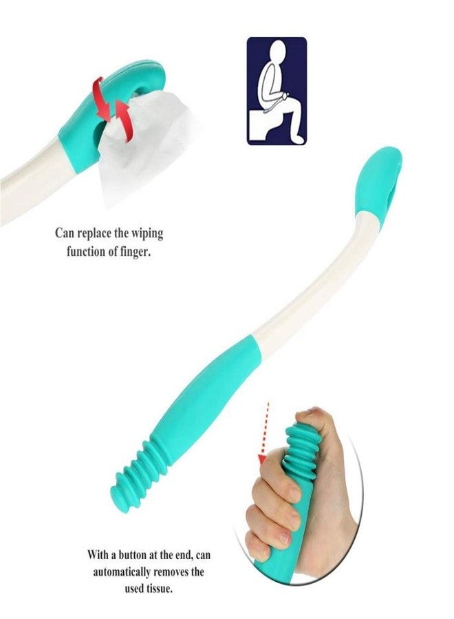 DPOWERFUL Self Wipe Assist Bottom Wiping Toilet Aid Self Wipe Assist Tissue Holder Tool Long Reach Toilet Tissue Grip Motion Assistance Supplies - Image 2