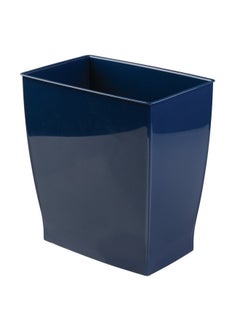 InterDesign InterDesign Mono Plastic Wastebasket Trash Can - Rectangular, 11L, Navy  - Image 1