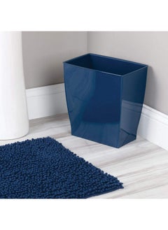 InterDesign InterDesign Mono Plastic Wastebasket Trash Can - Rectangular, 11L, Navy  - Image 3