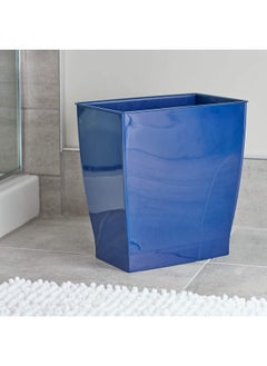 InterDesign InterDesign Mono Plastic Wastebasket Trash Can - Rectangular, 11L, Navy  - Image 2