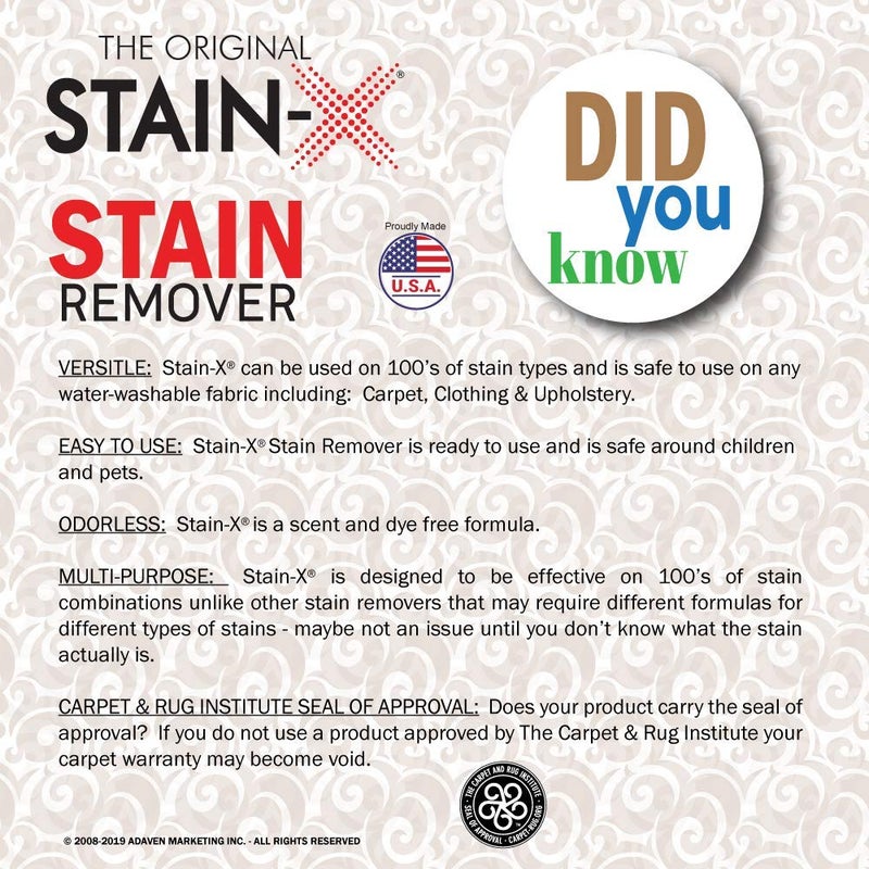 STAIN-X Stain Remover - Multi-Purpose Stain Remover for Carpet, Upholstery and Clothing - 24 Ounce - Image 3