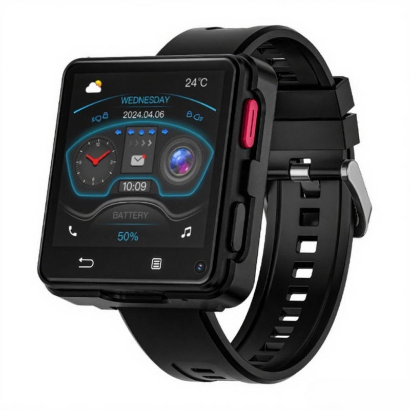 Smart Watch: 4G Black 3G+32G Memory Ultra-Long Endurance - MTK6739 Chip Smooth Performance 4G Watch for GPS Fitness Tracking & Independent Calling - Image 1