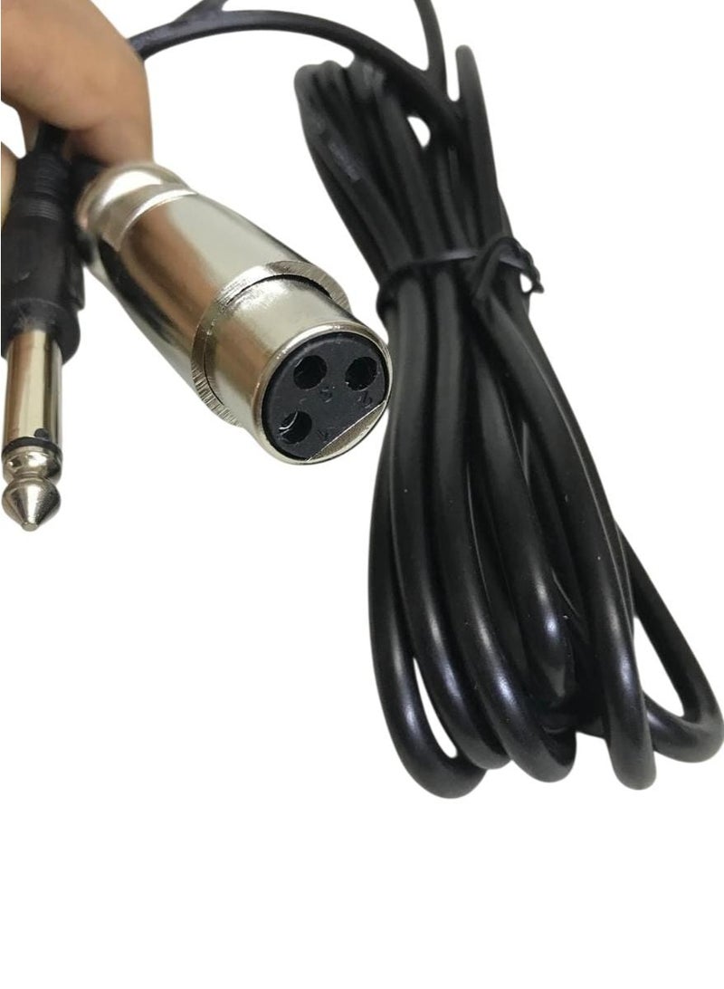 Professional Dynamic Wired Microphone – High-Quality Clear Sound for Karaoke & Recording, Handheld Design with 2m Cable, 6.5mm Jack Connector, Black Color - Image 3