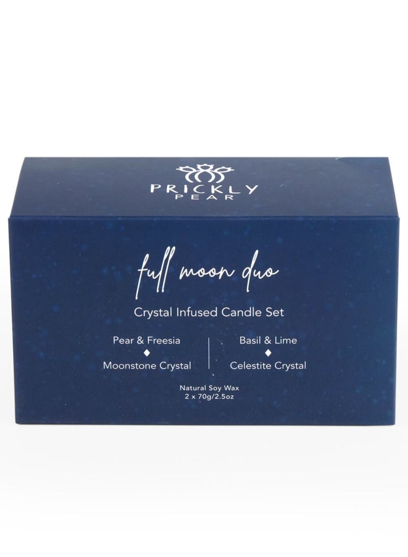 Prickly Pear Full Moon Duo' Crystal Candle Set - Image 5