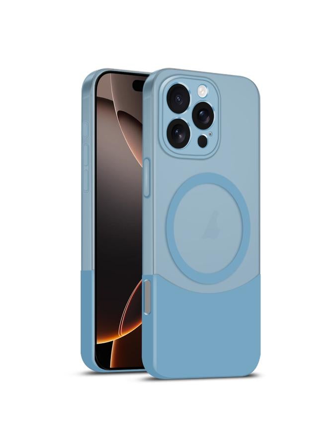 S-TOP Case For iPhone 16 Pro Dual Color Stitching MagSafe Magnetic PC Phone Case - Image 1