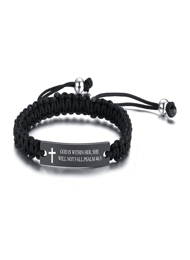 VNOX Bracelet for Women Teens Christian Engraved Ornament Jewelry Gift Inspirational Vintage Stretch Religion Bible Verse - Image 1