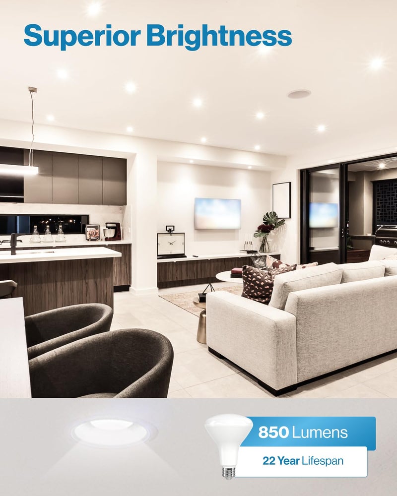 Sunco Lighting Sunco 6 Pack BR30 Light Bulbs LED, Recessed Can Light Bulbs, Indoor Flood Bulb, 850 LM, 11W (65W Equivalent), 6000K Daylight Deluxe, Dimmable, E26 Base, for Home, Kitchen, Bedroom UL. - Image 2