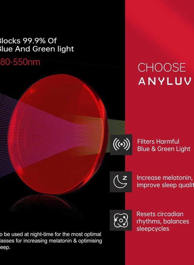 ANYLUV Blue-Light-Glasses Men Blue-Light-Blocking Glasses: Blue Light Gaming Glasses Anti Eyestrain UV Protection - Image 4