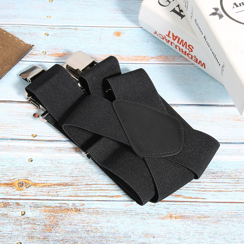 50mm Wide Suspenders Strap Clip X Type Elastic Heavy Duty Men's Strip Sling Decor - Image 5
