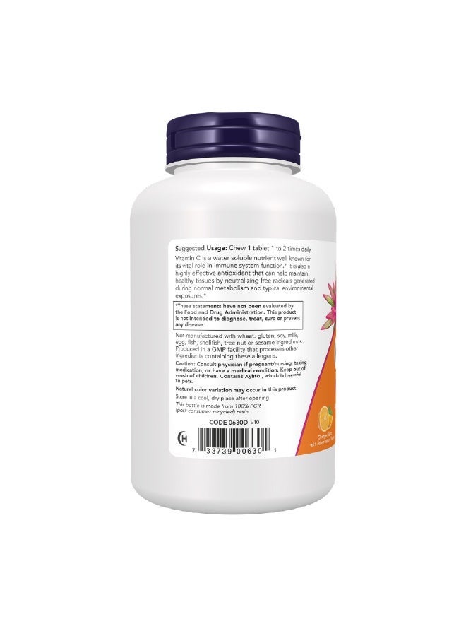 Now Foods Chewable C-500 Orange - 100 tabs - Image 3