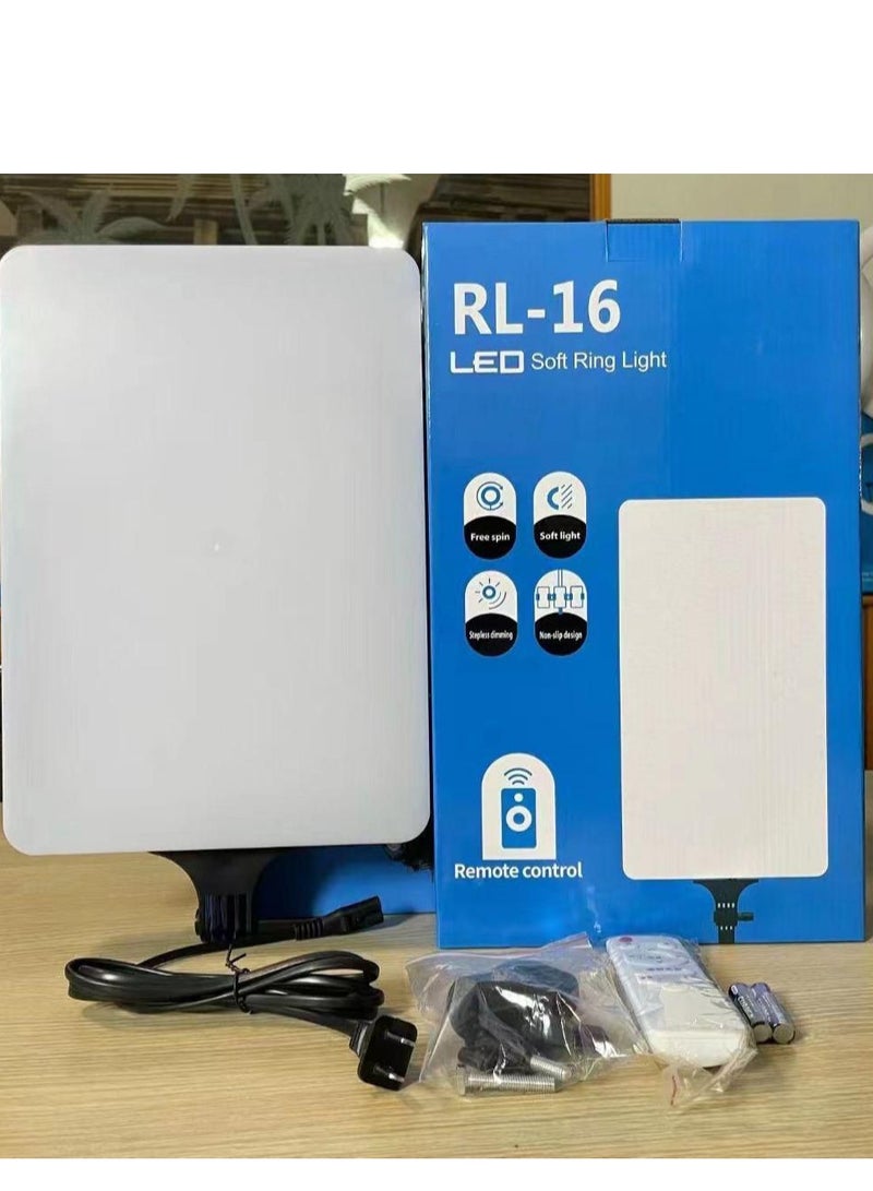 RL16 LED ضوء حلقة لينة ترايبود LED ضوء لينة مع جهاز التحكم عن بعد - Image 1