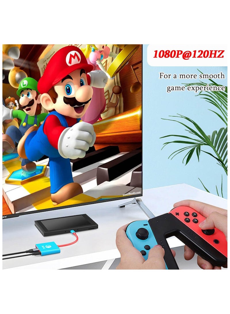 كابتن تيك سويتش دوك لمحطة إرساء نينتندو سويتش، محول قاعدة تلفزيون محمول متوافق مع نينتندو سويتش/OLED/Steam Deck يدعم وضع التلفزيون مع HDMI2.0 بديل للسفر للتبديل - Image 2