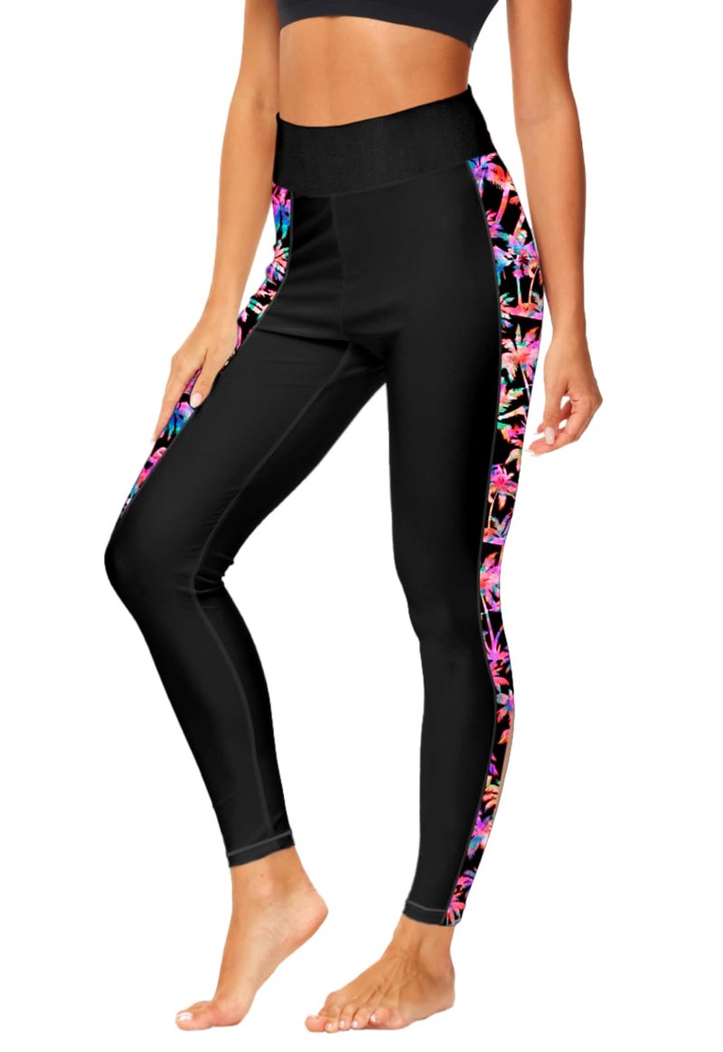 Women Swim Pants Swimming Leggings Full Length Sun Protection High Waisted Water Pants XL