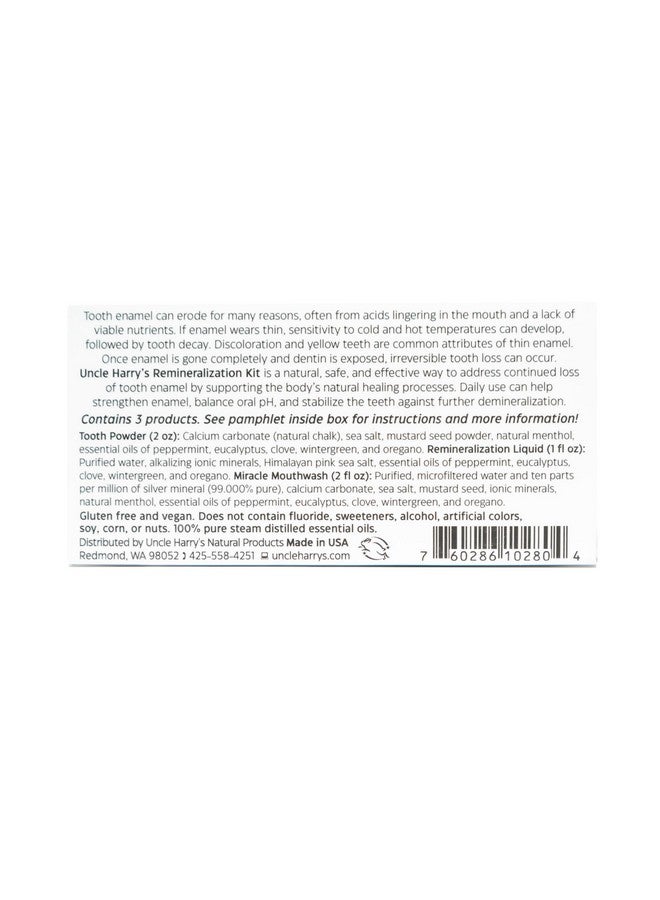 Uncle Harry's Natural Remineralization Kit for Tooth Enamel & Mineral - 3 Products Strengthen Weak Enamel & Correct Oral Care Issues (1 kit) - Image 3