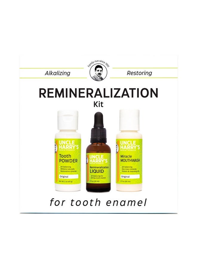 Uncle Harry's Natural Remineralization Kit for Tooth Enamel & Mineral - 3 Products Strengthen Weak Enamel & Correct Oral Care Issues (1 kit) - Image 2