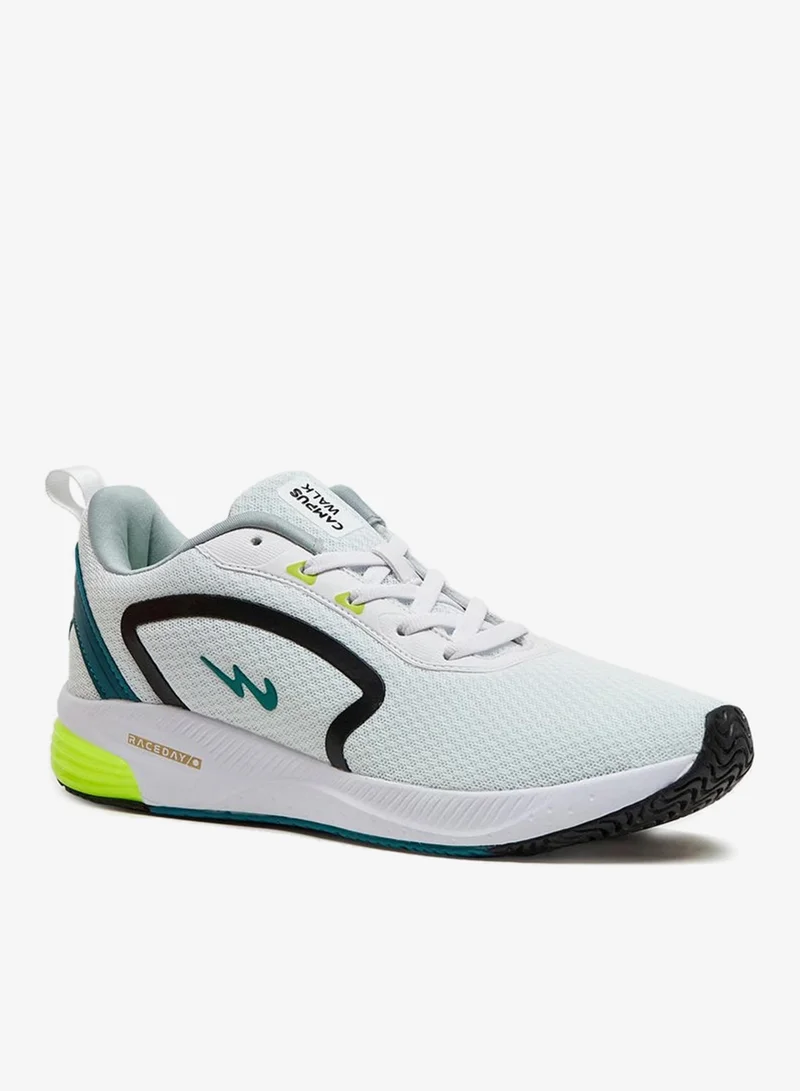 CAMPUS Men's White Low-Top Sneakers - Lightweight Shoes with Comfortable White Sole