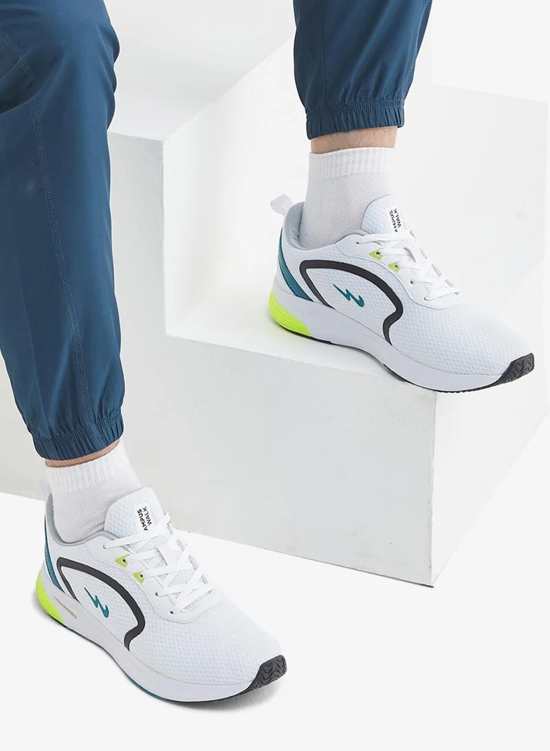 Men's White Low-Top Sneakers - Lightweight Shoes with Comfortable White Sole