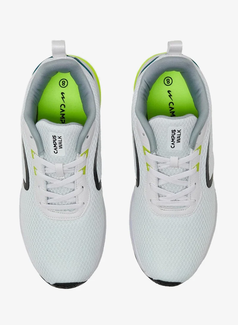 Campus Wht/Blk Men's White Low-Top Sneakers - Lightweight Shoes with Comfortable White Sole for Men | Best Price UAE