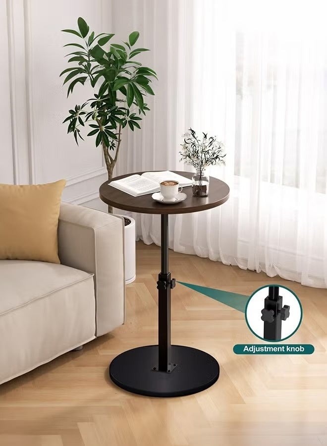 JOGAMS Height Adjustable Service Table Modern Round End Table Small Bedside Table for Living Room Nightstand for Bedroom Corners and Office - Image 1