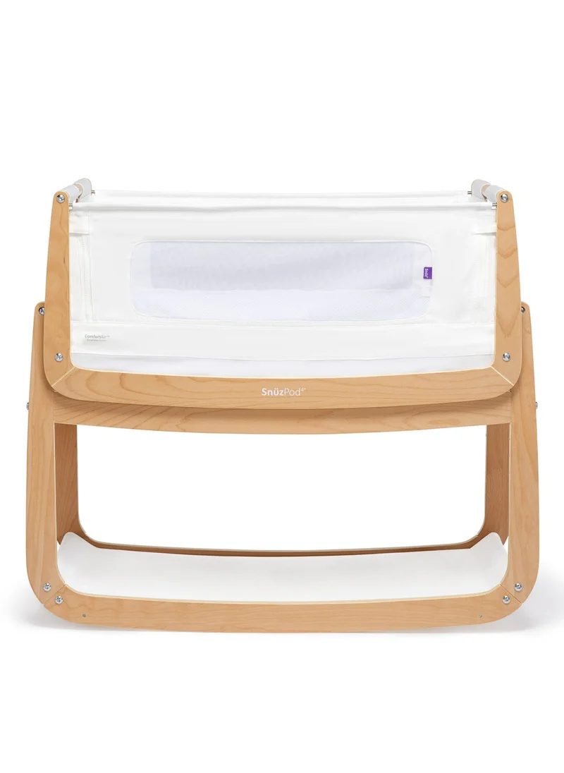 Snuz Pod4 Bedside Crib For Infant And Baby, Increased Air Flow For Better Sleep, 3D Breathable Mattress, Machine Washable Liner, Rocking Stand , From 0 To 6 Months , Dimensions L100 X 49 X H95 - Natural
