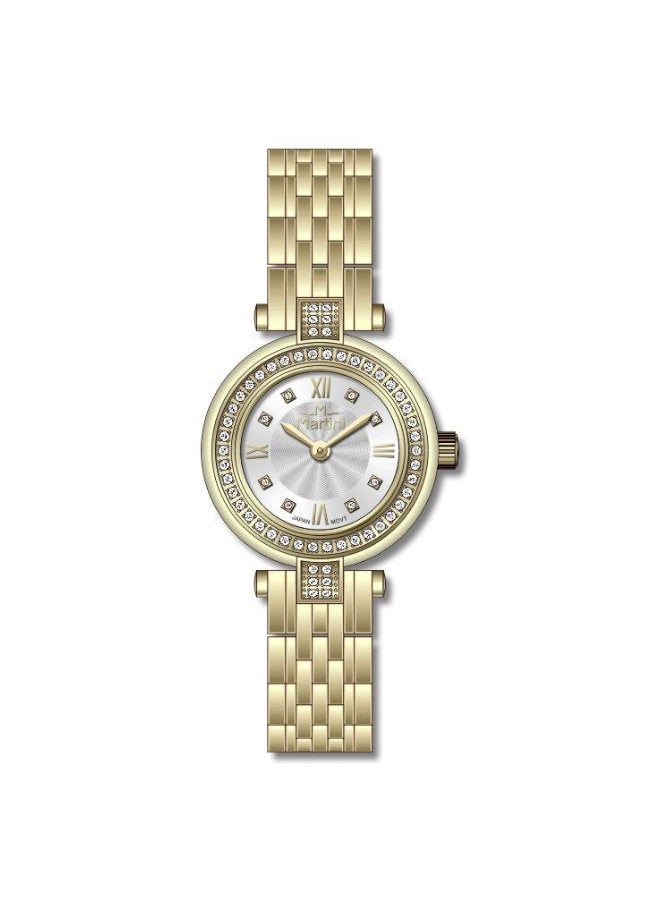 MARTINI Elegant Martini Women's Watch Stylish Silver Dial Stainless Steel Band Water Resistant Perfect for Casual and Formal Wear - Image 1