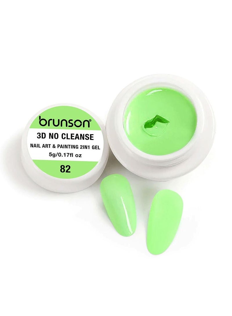 brunson Gel Paint 5g French Ombre nail art Soak off UV LED Gel Polish for Manicure Pedicure Long Lasting 3D No Cleanse Nail Art 2in1 Gel Creamy Painting Gel for 3d sculpture Good Self Leveling Rich Pigment