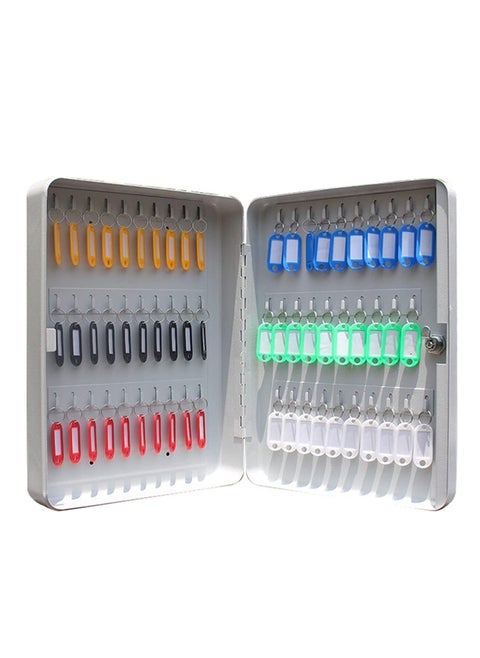 Key Cabinets 60 keys Lock Box for House Key - Iron Material Key Box for Wall with Key Hooks & Key Labels - Key Organizer Box and Safe for Car Real Estate Key Storage