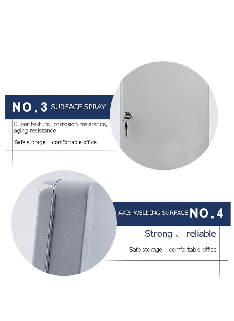 Generic - Key Cabinets 60 keys Lock Box for House Key - Iron Material Key Box for Wall with Key Hooks & Key Labels - Key Organizer Box and Safe for Car Real Estate Key Storage - Image 1