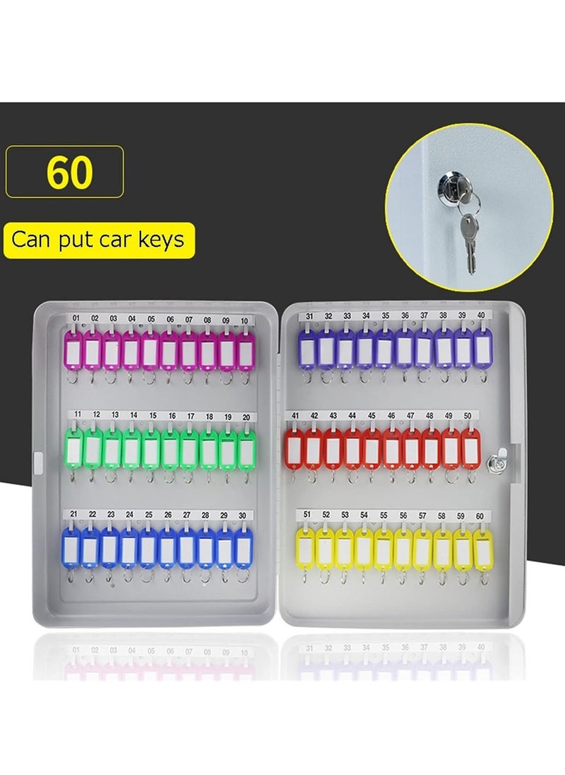Generic - Key Cabinets 60 keys Lock Box for House Key - Iron Material Key Box for Wall with Key Hooks & Key Labels - Key Organizer Box and Safe for Car Real Estate Key Storage - Image 1