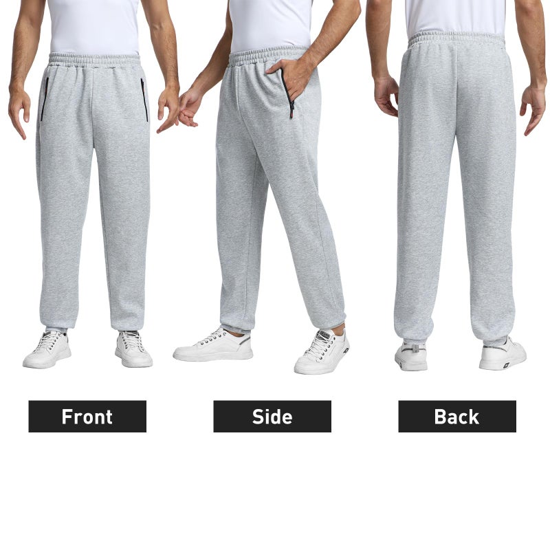 KGKE Men's Sweatpants Athletic Pants with Pockets,Jogger for Men Black/Black/Grey/Dark Grey/Navy M - Image 3