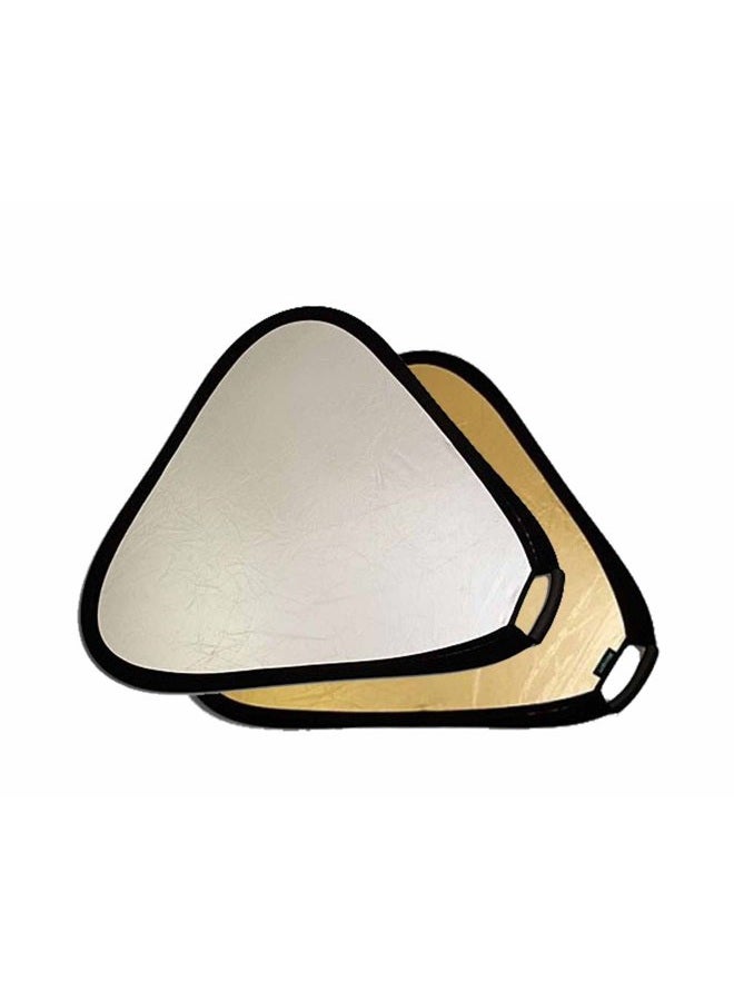 VidPro PhotoHighQuality Vidpro RF-82 32" Gold & Silver Collapsible Reflector Disc Triangular Deluxe Handle + Case - Image 1