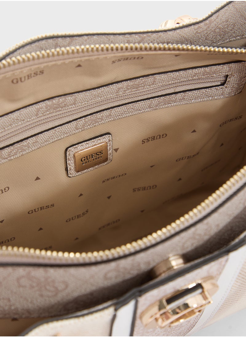 GUESS Kerima Bamboo Girlfriend Satchel  - Image 5