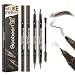 Boobeen 3pcs Waterproof Eyebrow PenDualEnded Eyeliner Microblading Eyebrow Pencil for WomenLong Lasting HairLike Brow Pen with Brow BrushDark Brown - Image 2