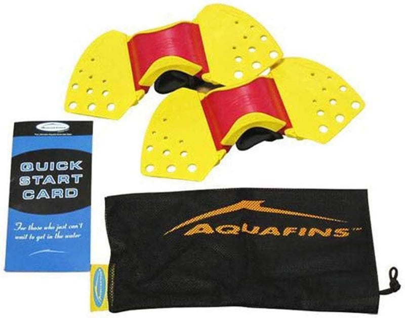 Theraband Aquafins Aquatic Exercise Kit for Water Resistance Training with Fins and Mesh Bag - Image 1