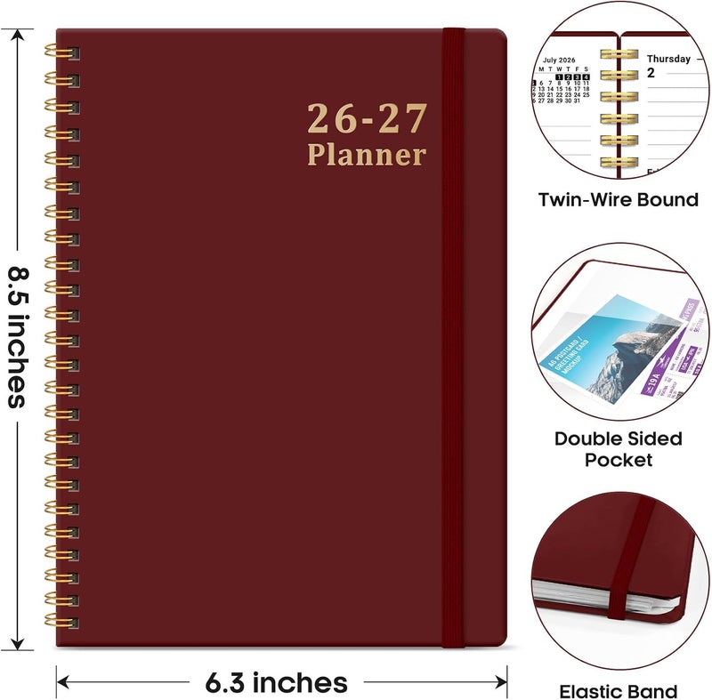 Taja Planner 2026-2027, Weekly and Monthly Calendar Academic Planner for Women, July 2026 - June 2027, Spiral Bound School Planning Tool, Perfect for Teacher, Student, Women & Men, A5 (6.3" x 8.5 - Image 4