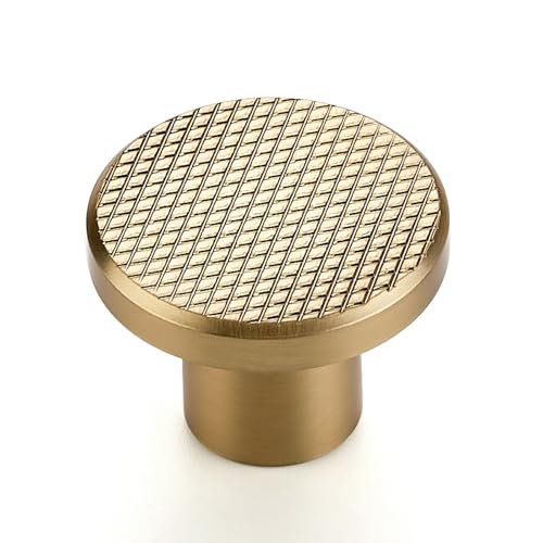 Ravinte Decor 10 Pack Champagne Bronze Cabinet Knobs 1316 Inch 30mm Round Drawer Pulls Single Hole Knobs for Kitchen Cabinets Dressers Closet Doors Solid - Image 1
