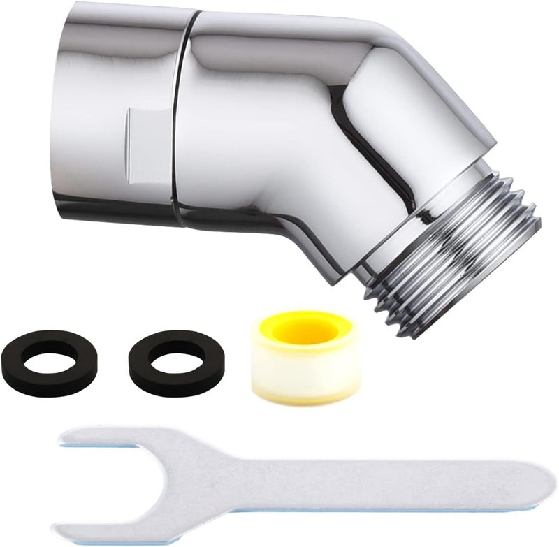 LUOFANT Shower Head Elbow Adapter, Shower Arm Elbow Adapter for Hand Showers and Wall-mounted Showers，Shower Arm Extension (135degree） - Image 1
