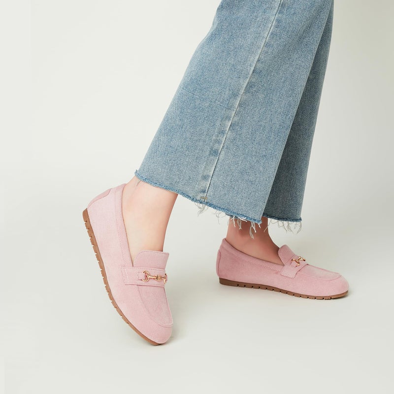 BGSTGUDS Women Loafers Shoes Cute Dressy Shoes Ladies Comfort Slip Ons Work Shoes, Light Pink, Size 11 - Image 5