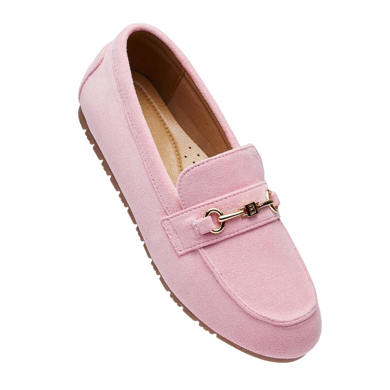 BGSTGUDS Women Loafers Shoes Cute Dressy Shoes Ladies Comfort Slip Ons Work Shoes, Light Pink, Size 11 - Image 1
