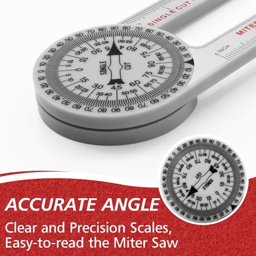 LUVRD Miter Saw Protractor, Professional Miter Angle Finder for Woodworking Replaces the Model #505P-7 Miter Protractor Angle Finder with Measuring Rulers for Carpentry, Crown Molding Tool, Baseboard - Image 2