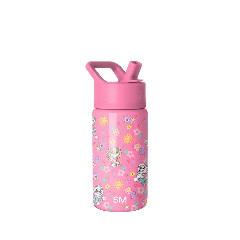 Simple Modern Kids Summit Water Bottle with Straw Lid | Paw Patrol 14oz Stainless Steel Cup Insulated Tumbler for Toddlers, School | Sunny Florals - Image 1