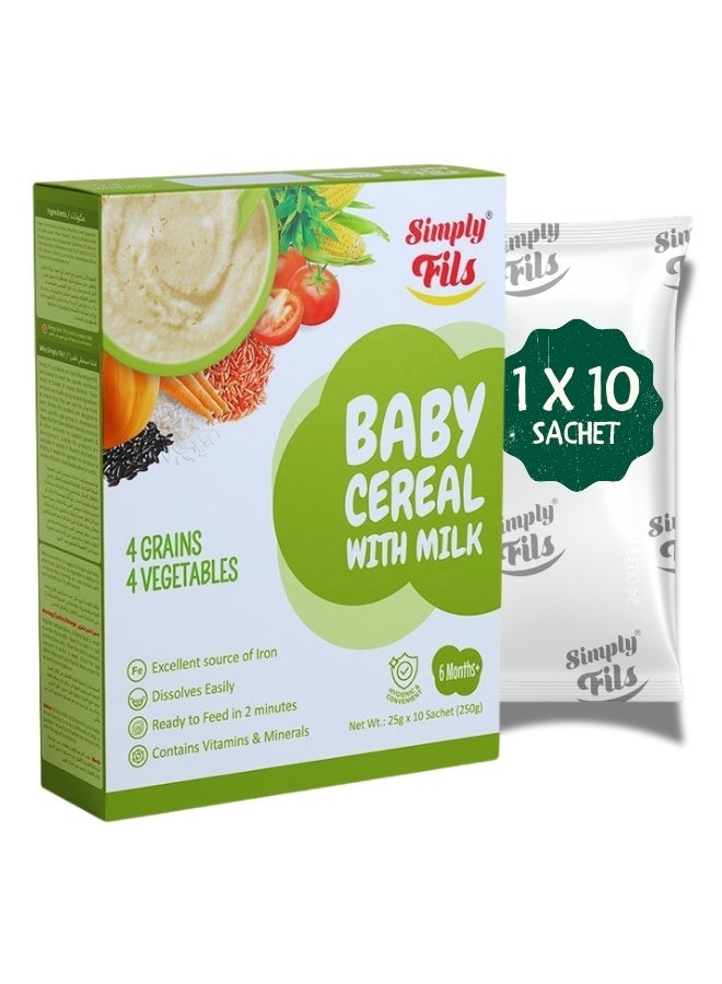 Simply Fils Baby cereals with Milk 4 Grains & 4 Vegetables - Image 1