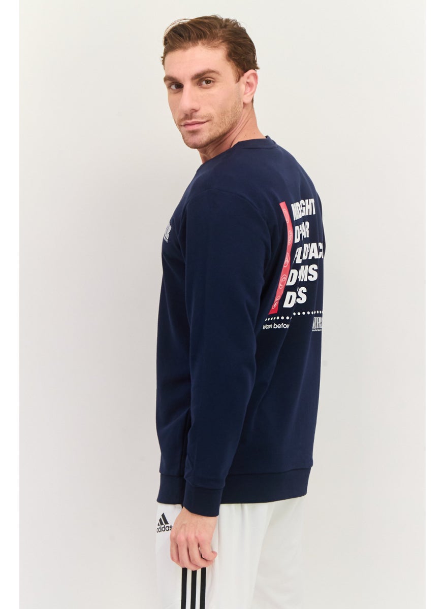 SKECHERS Men Sportswear Fit Outdoor Sweatshirts, Navy  - Image 2