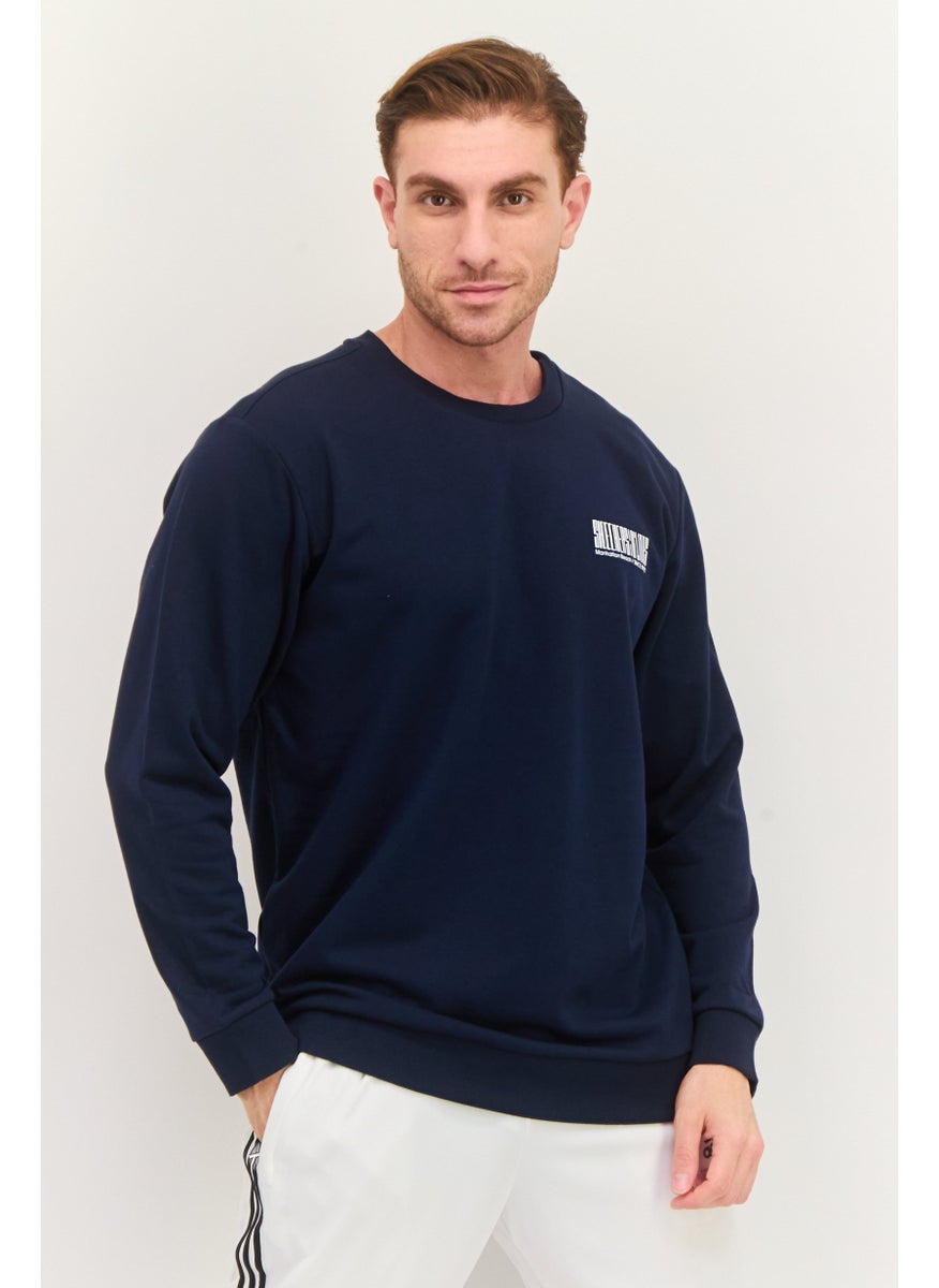 SKECHERS Men Sportswear Fit Outdoor Sweatshirts, Navy  - Image 1