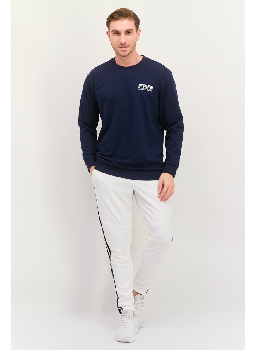 SKECHERS Men Sportswear Fit Outdoor Sweatshirts, Navy  - Image 4