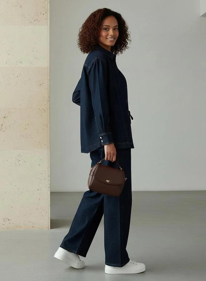 Lee Cooper Lee Cooper Regular Fit Denim Shacket with Pocket