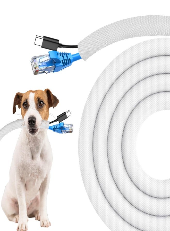 Secbolt Cord Protectors from Pets No Chew, 10ft - 3/8 inch Ultra Durable Cord Covers for Pets, Bite-Resistant Cable and Wire Protector for Cats, Dogs, Rabbits - White - Image 1