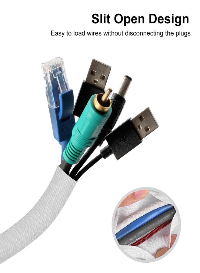 Secbolt Cord Protectors from Pets No Chew, 10ft - 3/8 inch Ultra Durable Cord Covers for Pets, Bite-Resistant Cable and Wire Protector for Cats, Dogs, Rabbits - White - Image 2