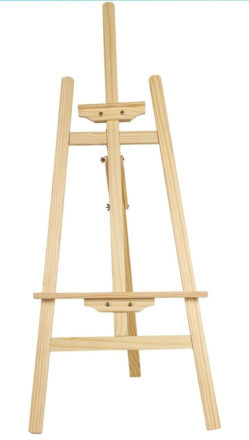 VRB Dec حامل لوحات خشبي قابل للطي/قابل للتعديل بطول 5 أقدام لعرض الأعمال الفنية الرائعة، الرسم، اللوحات، الترويج للأعمال، العرض، طلاب الفنانين (5 أقدام - 1 قطعة) - Image 3