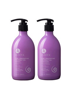 L LUSETA Luseta Curly Hair Shampoo & Conditioner Set with Coconut Oil, Unlimited Bounce and Definition for wavy and Coily hair, Reduce Frizz and Repair Dry Hair, for All Curl Types Sulfate Free 16.9Fl oz × 2  - Image 1